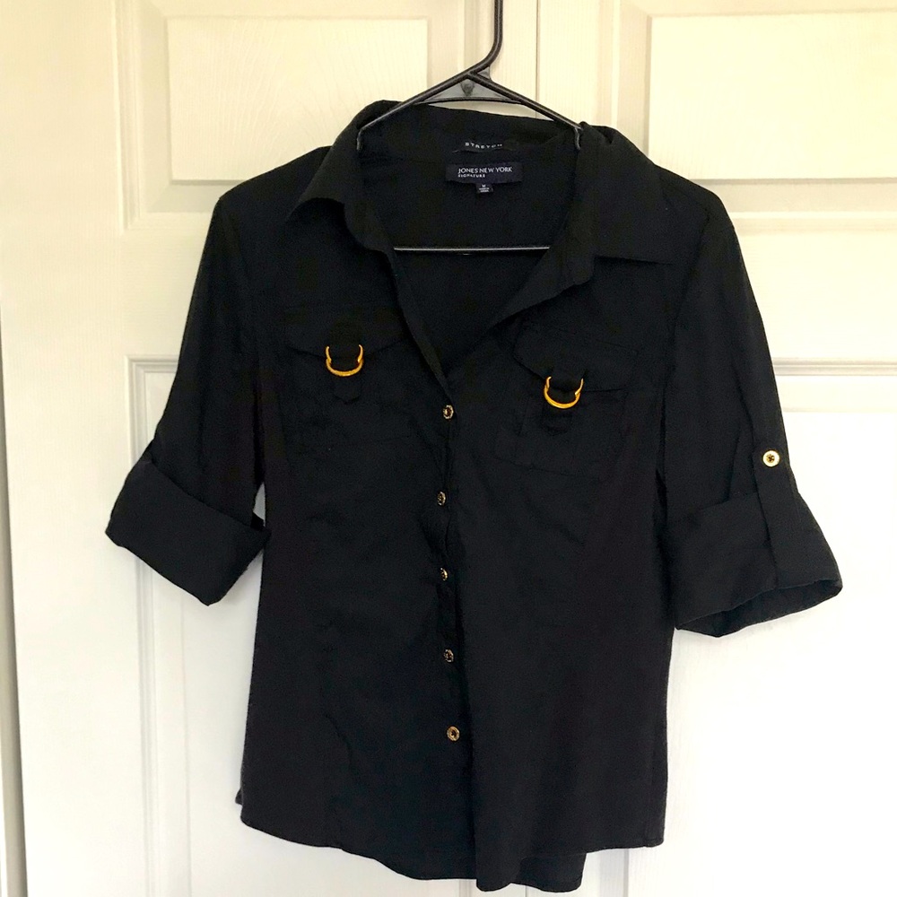 Jones New York Black Top.  Size Medium